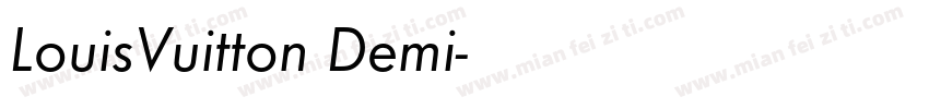 LouisVuitton Demi字体转换